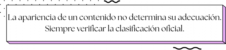 Siempre verificar la clasificación oficial